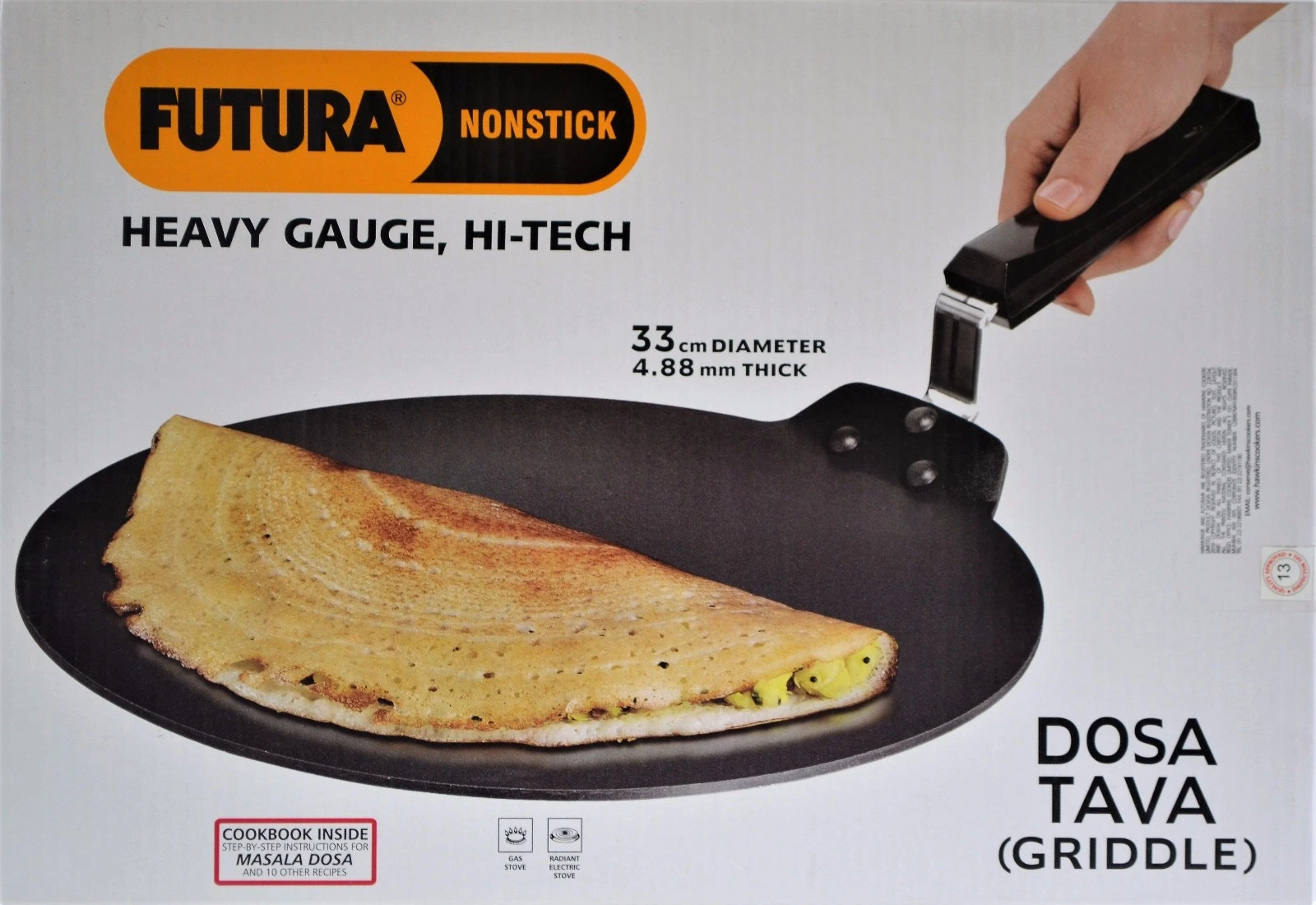 Hawkins/Futura Q41 Nonstick Flat Dosa Crepe Pancake Tava Griddle 13-Inch