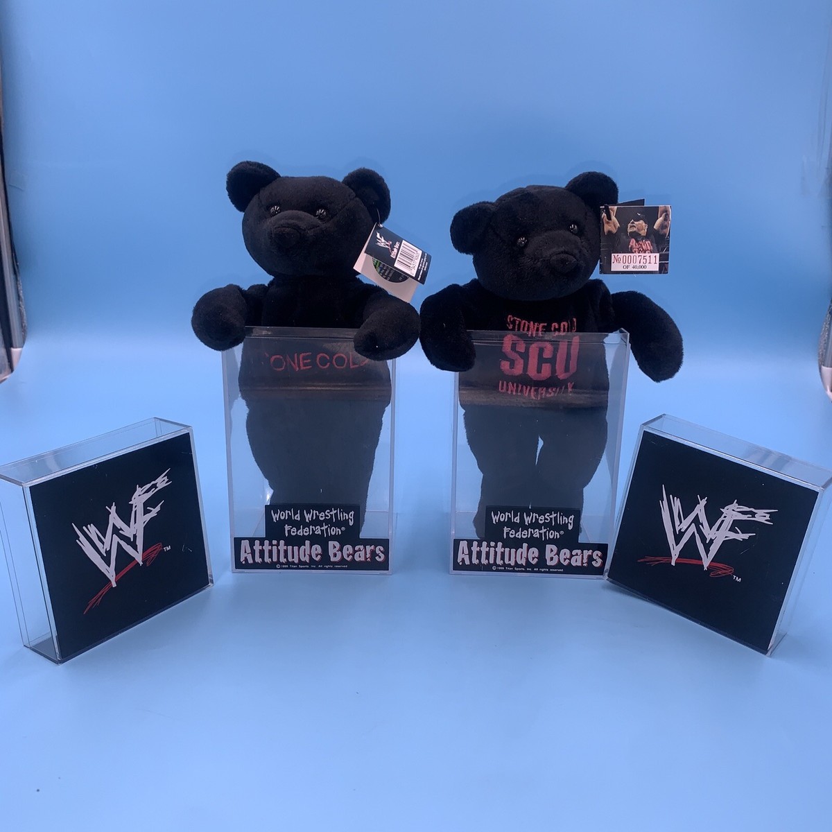1999 WWF Stone Cold Steve Austin Wrestling Beanie Baby Bear