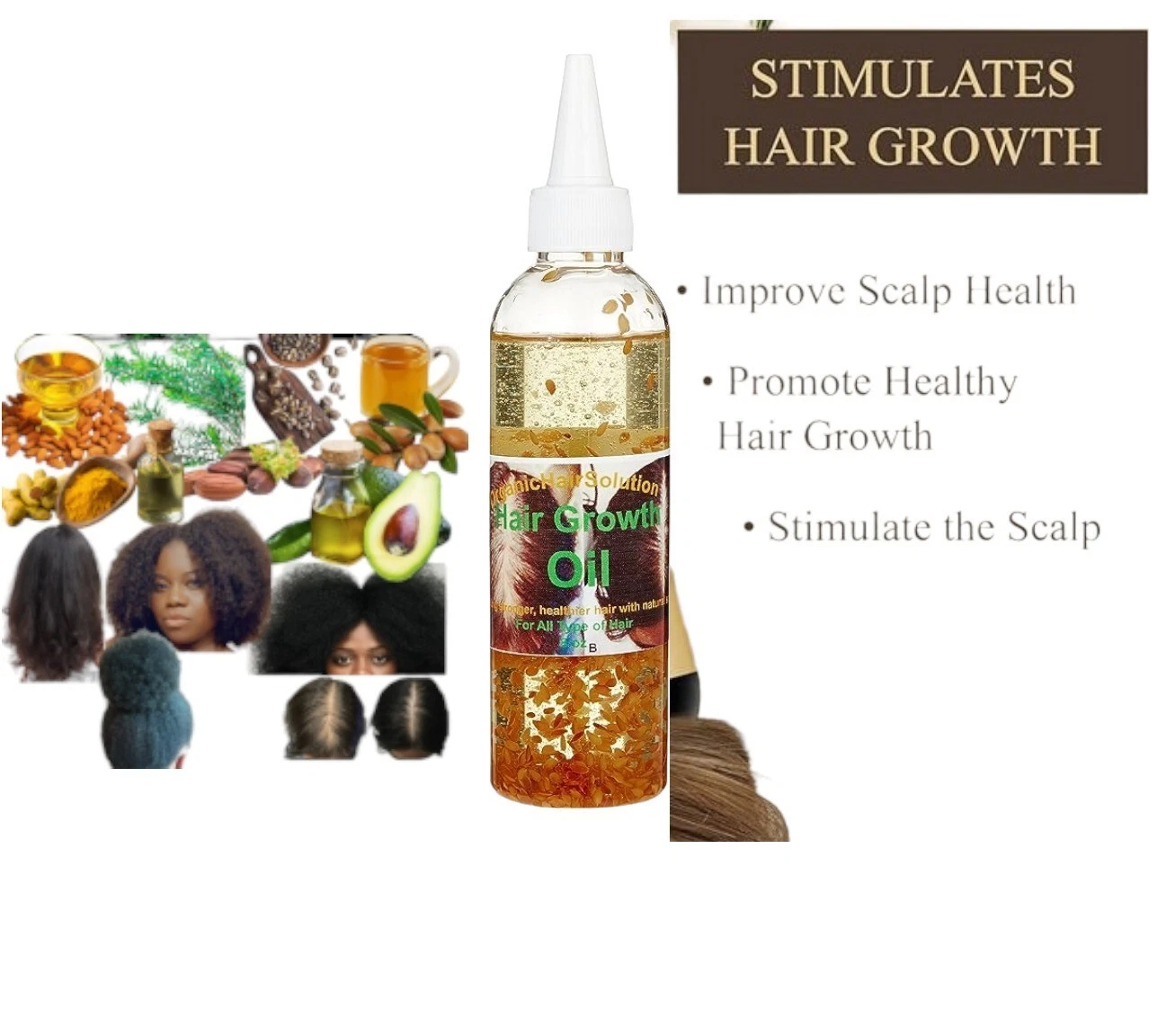 Hair Growth Oil  for Scalp & Hair Strengthening For Split Ends and Dry Scalp-