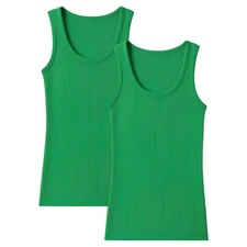 Pajama R Us Women's 2-Pack Ribbed Tank Tops Size S M L XL XXL