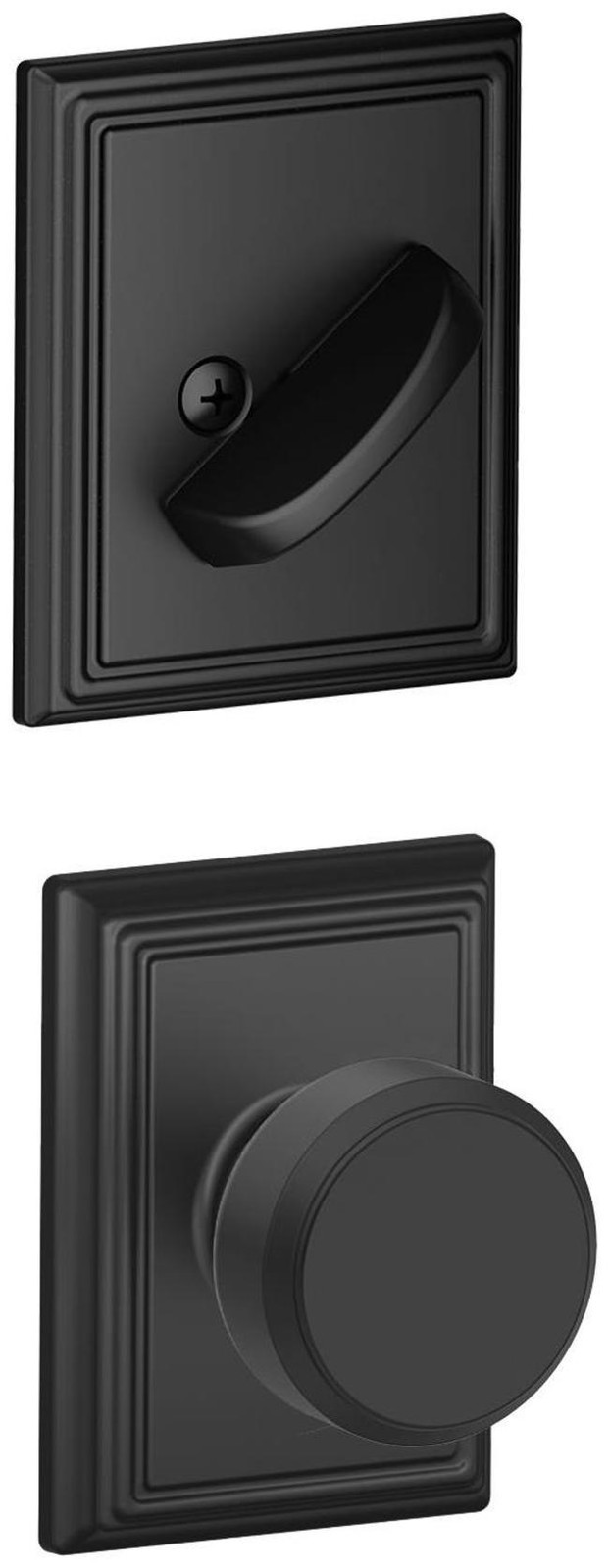 Schlage F59 BWE 622 Add Bowery Single Cylinder Inside Handleset Only Black