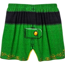 Men's Buddy The Elf Boxer Shorts & Cap set Green 100% Cotton Xmas Holiday