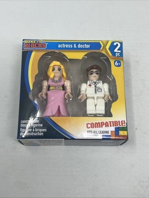 Lot Of 2 -It Blocks Actress & Doctor 2pcs Astronaut And Ninja Make-it Blocks