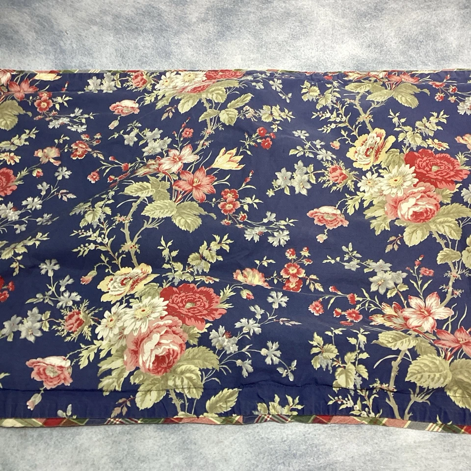 Ralph Lauren Chaps CAPE COD King Almohada Funda Falsa Azul Grande Floral Foto 4 de 4
