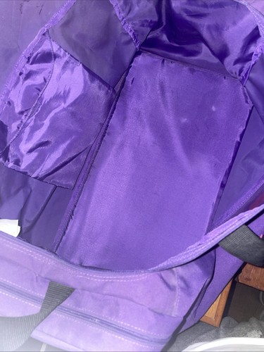 adidas Originals Sport Purple Messenger Bag Vintage Gym Sports Bag - Picture 6 of 6