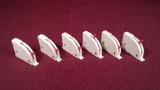 HO 6 EARLY ATLAS PULL LEVER SWITCH TRACK CONTROLS - WHITE/MADE IN ITALY