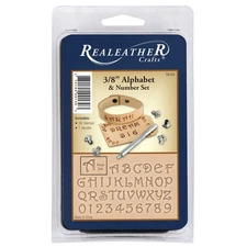 Realeather(R) Crafts 3/8" Fancy Alphabet & Number Stamp Set