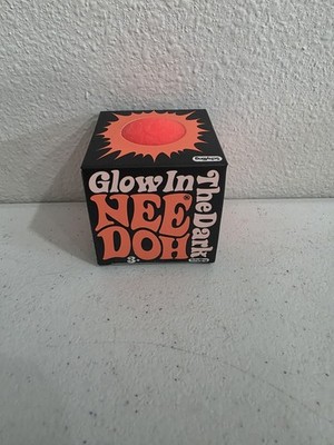 NeeDoh GLOW IN THE DARK, Nee Doh Squishy, Glowing ORANGE