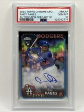 Andy Pages 2024 Topps Chrome Auto /499 Rookie PSA 10 #raap OBO