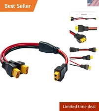 Efficient XT60 Y Splitter Cable - Easy Connect/Disconnect for Solar and Power
