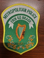 New St. Patricks Day Irish DC police Patch, Standard Dc Police Patch Size