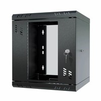 "S-RC10-6U-300GB Rack Cabinet 10\" 6U, 300Mm, Glass Door, Black"