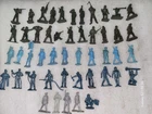Lot of 48 Vintage Marx ? Army Training Center Soldier figures