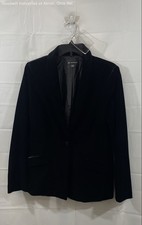 INC International Concepts Women's Black Velour Single Button Blazer Sz PM