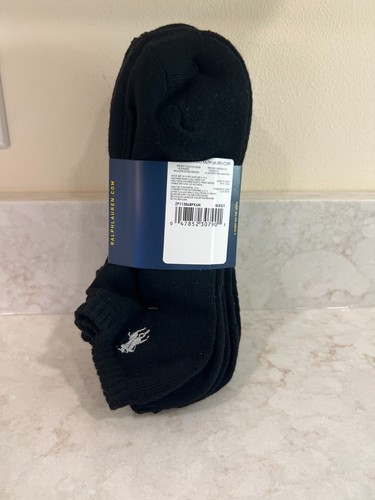 Polo Ralph Lauren Classic Sport 6 Paar tief geschnittene Herrensocken schwarz mit grauem Pony - Bild 3 von 4