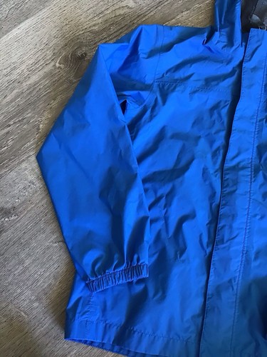 The North Face Jacket Boys M Medium Blue Hyvent Waterproof Shell Hooded Full Zip - Picture 4 of 7