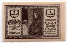 1921 Germany Haarbruck Notgeld 1 Mark Note (3718)