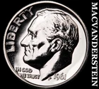 1961 Silver Roosevelt Dime - Lustrous Choice Gem Proof  #i4751