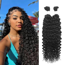 Human Braiding Hair for Boho Braids 20Inch 100 Human Hair Water Wave Bulk Braid