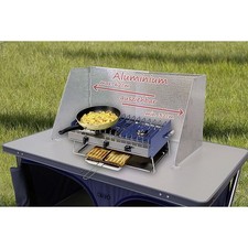 Windschutz f&uuml;r Grill und Kocher | Alu, 38-60 cm