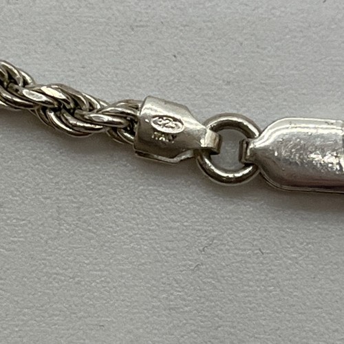 .925 Sterling Silver Twisted Rope Chain Bracelet 7” Made In Italy - Picture 4 of 8