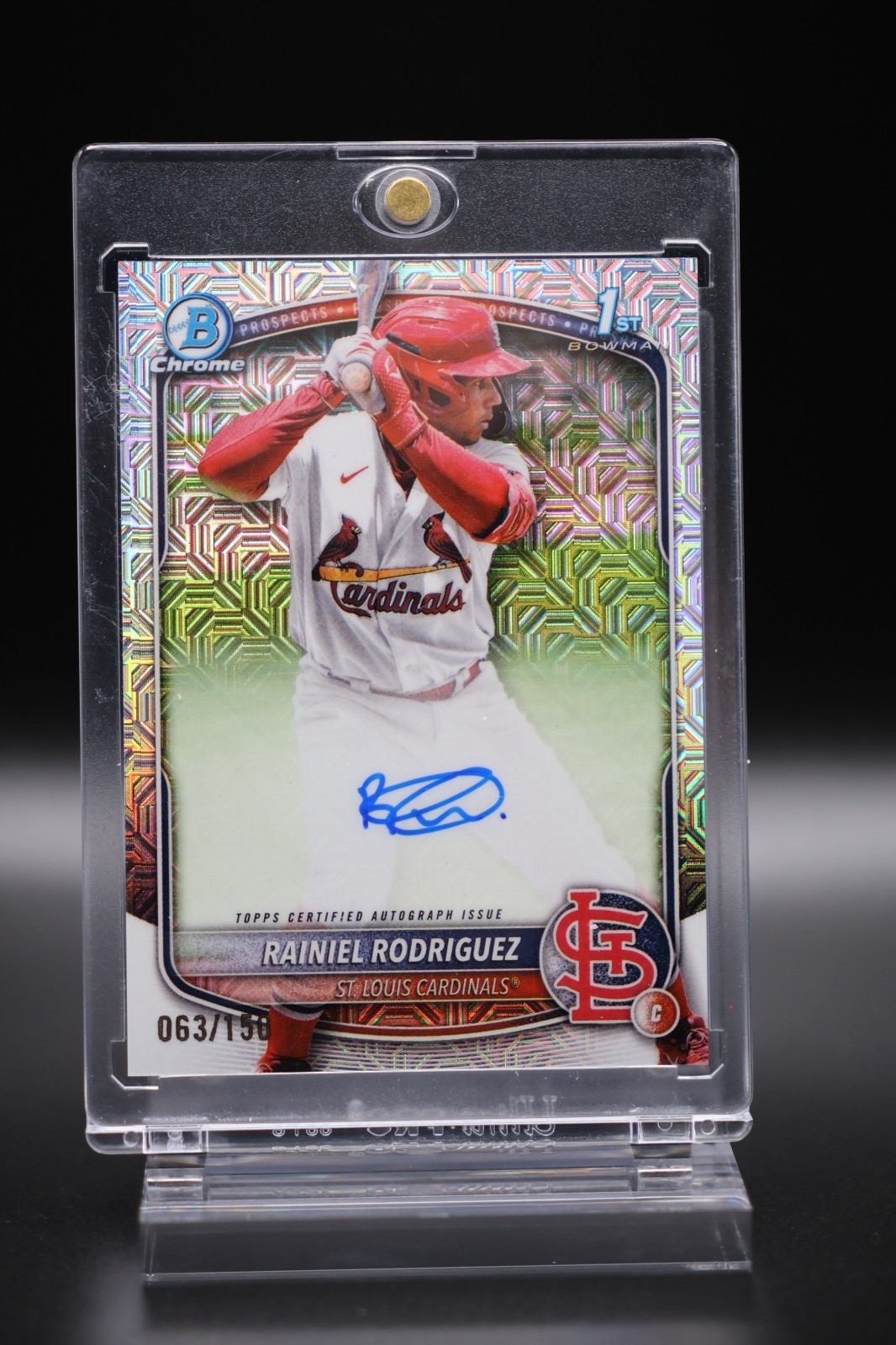 2025 Bowman Chrome HTA Choice Refractors Rainiel Rodriguez 1st Rookie AUTO /150