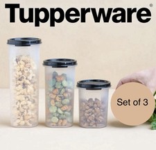 * TUPPERWARE Modular Mates Round  Storage Container Set Of 3- NEW