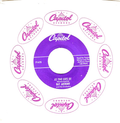 RAY ANTHONY:   AS TIME GOES BY / AT LAST .. 45 RPM 9819