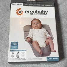Ergobaby Easy Snug Infant Insert For Baby Carrier Cool Air Mesh Gray