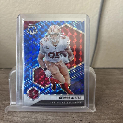 2021 Panini Mosaic - George Kittle #176 Mosaic Blue Prizm /99