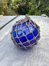 Japanese Glass Fish Floats - COBALT - Large