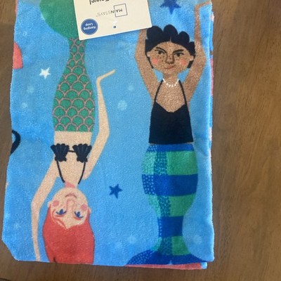 Mainstays Beach Collection Mermaid Cotton-Blend Beach Towel 60x30 Inches