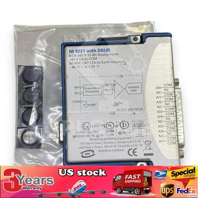 US FREE TAX NEW NI NI 9221 NI-9221 Analog Input Module. - Bild 1 von 4