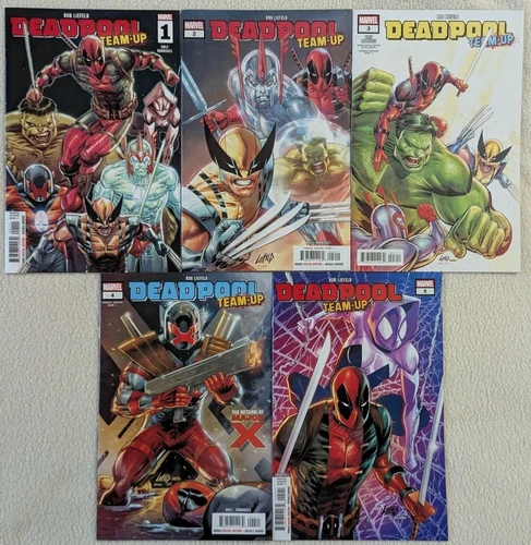 Deadpool Team-Up #1-5 (Marvel Comics, 2024) Complete Set Cover A Rob Liefeld
