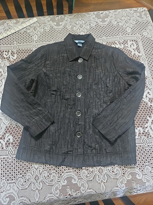 Womens KORET LONG SLEEVE BUTTON DOWN Ladies SHIRT/Blazer Textured Size M