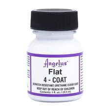 Angelus 4 Coat Clear Paint Durable Flexible Flat Finish 1 Oz Urethane Top Coat