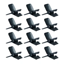 Suspender Clip Black Plated Heavy Duty Suspender Clip with Plastic Gripping T