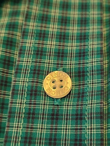 Cinch Mens Medium 100% Cotton Long Sleeve Shirt Plaid Pocket Casual Lightweight - Picture 7 of 13