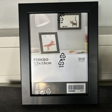 IKEA "FISKBO" Bilderrahmen 4er-Set in schwarz 13 x 18 cm