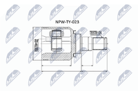 Gelenksatz Antriebswelle Nty NPW-TY-023 FüR Toyota Avensis Camry Liftback CDT220