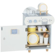 AIYAPLAY Wooden Dishwasher Playset, Kitchen Sink Toys with Accessories