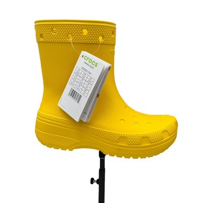 Crocs Youth Girls Boys Rain Boots Size 2/Women's Size 4 Solid Yellow Waterproof