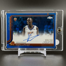 25 Topps Chrome True Blue Auto on card Rookie Khaman Maluach #TCAR-KM 033/150