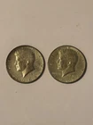 (2) 1966 1967 Kennedy Half Dollar 40% Silver $.50 cent piece Nice Condition