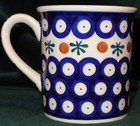 Vintage Ceramica Bona Boleslawiec Hand Made Dragonfly Ceramic Mug Poland Signed — photo 1