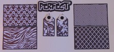  2476 PERFECT SCRAPBOOK PAGE MAT  TITLE SET BLACK  WHITE EPHEMERA - TONYA