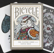 Bicycle Owl Castle Back (Yasuyuki Honne, Japan) playing cards