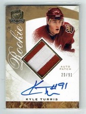 08-09 UD Upper Deck The Cup  Kyle Turris  /91 Gold Spectrum  Rookie  Patch  Auto