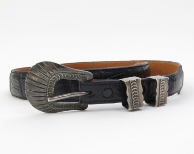 James Reid Sterling Silver ベルト　ジェームスレイド James Reid Style Engraved Western Sterling Silver Belt Buckle 40