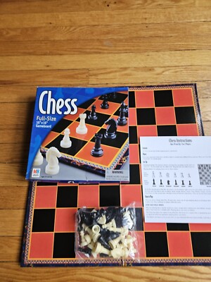 Chess Set  Board Game, Cardboard Folding Board Chess Set & Plastic Chess Pieces